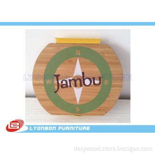 OEM Circle Hangable Wood Engraving Logo Printing , Wooden L